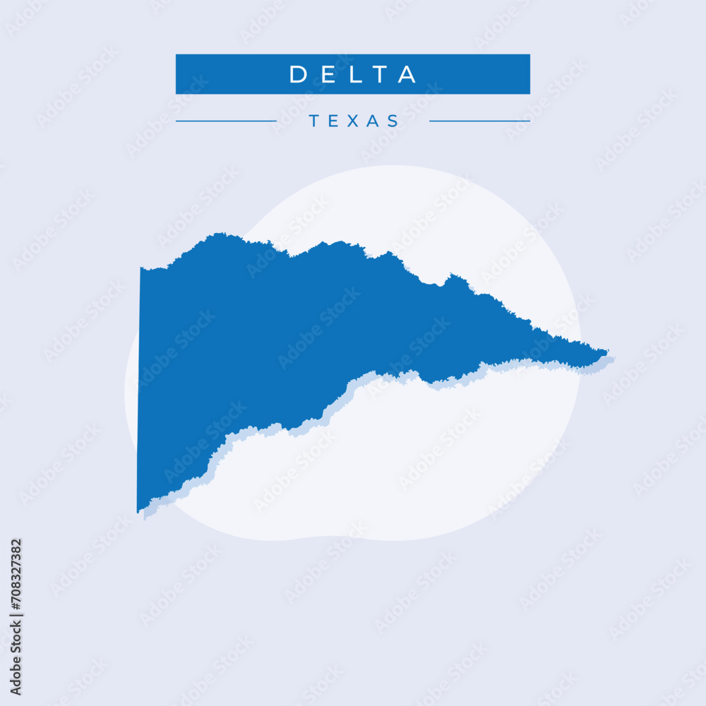Obraz premium Vector illustration vector of Delta map Texas