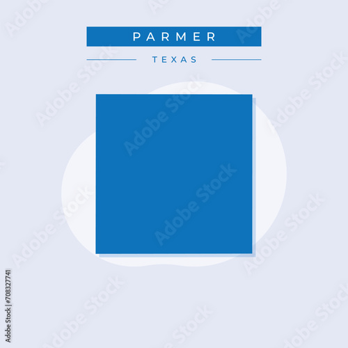 Vector illustration vector of Parmer map Texas photo