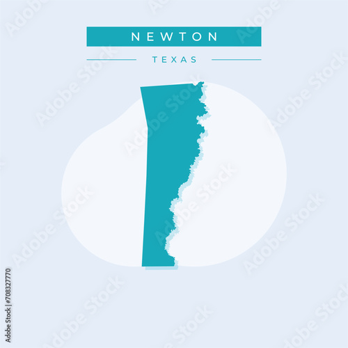 Fototapeta Naklejka Na Ścianę i Meble -  Vector illustration vector of Newton map Texas