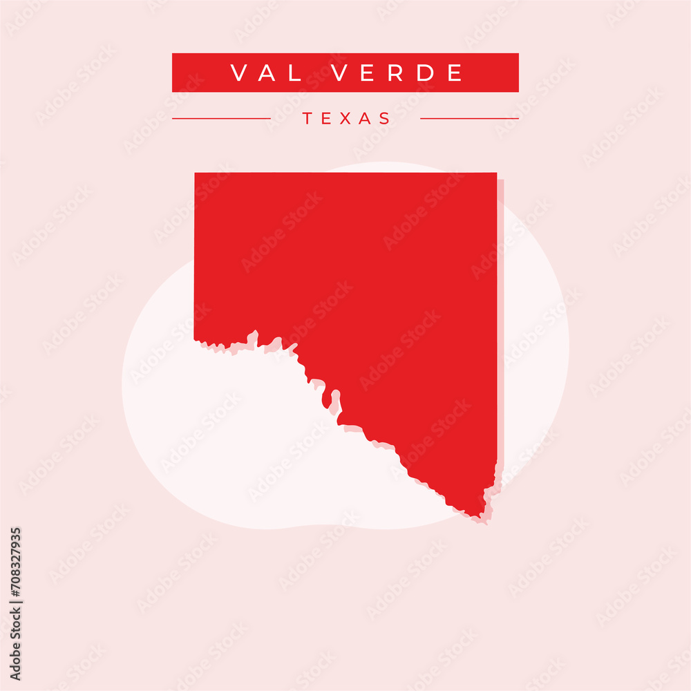 Vector illustration vector of Val Verde map Texas