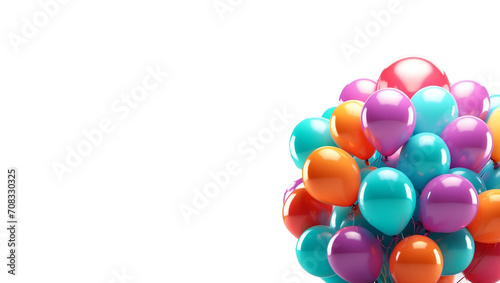 colorful balloons isolated on white © Irvan