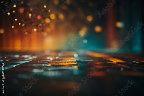 Rain color night background