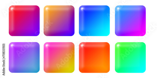 set of colorful buttons
