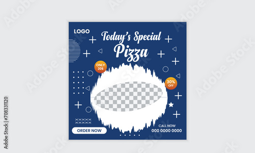 Fresh food marketing social media post template design.