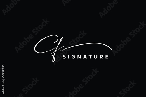 CF initials Handwriting signature logo. CF  Hand drawn Calligraphy lettering Vector. C F letter real estate, beauty, photography letter logo design.