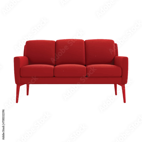 Red sofa illustration vector file