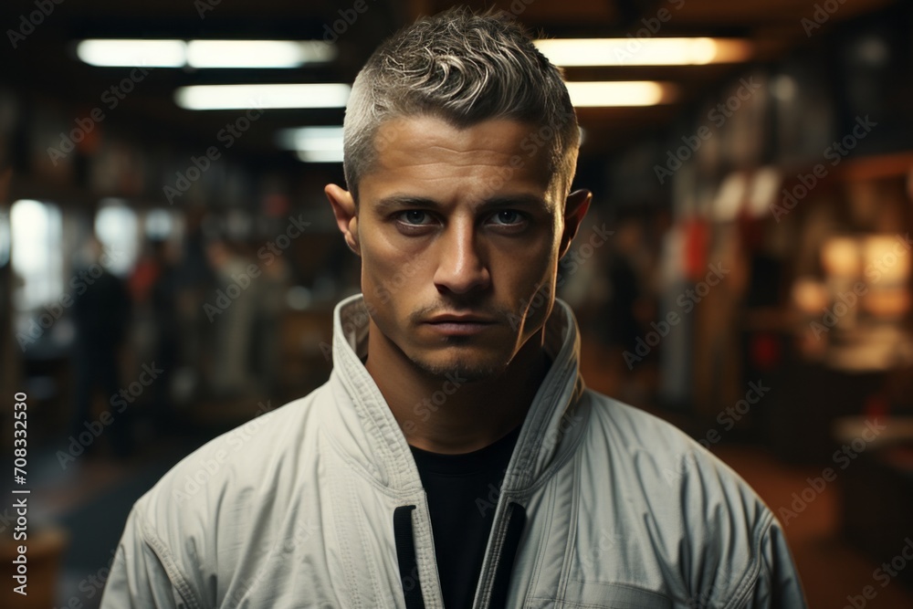 Photo Realistic of a Martial Artist in a Martial Arts Gi and a Black Belt, Generative AI
