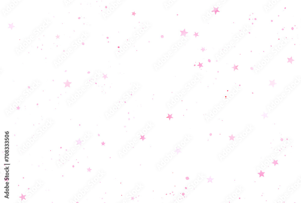 背景素材_水彩の星_ピンク