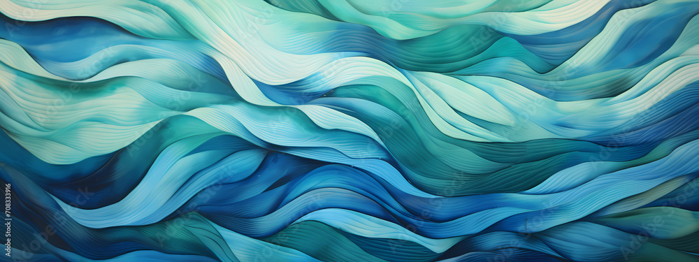 Fototapeta premium Ocean's Whisper: Woven Waves of Light