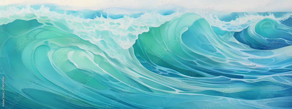 Ocean's Whisper: Woven Waves of Light