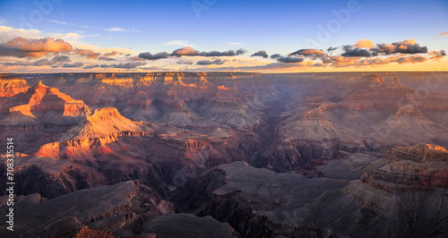Gorgeous Morning Clouds on the Grand Canyon, Grand Canyon National Park, Arizona