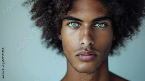 A close up picture of attractive male model