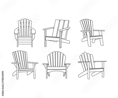 Adirondack Chair Clipart, Adirondack chair monogram, Beach Chair Clipart