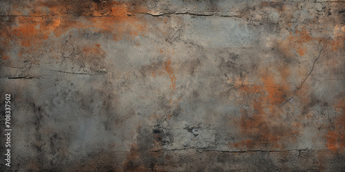 background,Gray concrete texture with rust, crackes and scratches. Modern illustration.Rusty steel plate with grunge paint on old fashioned building feature generated,Grunge metal texture background  photo