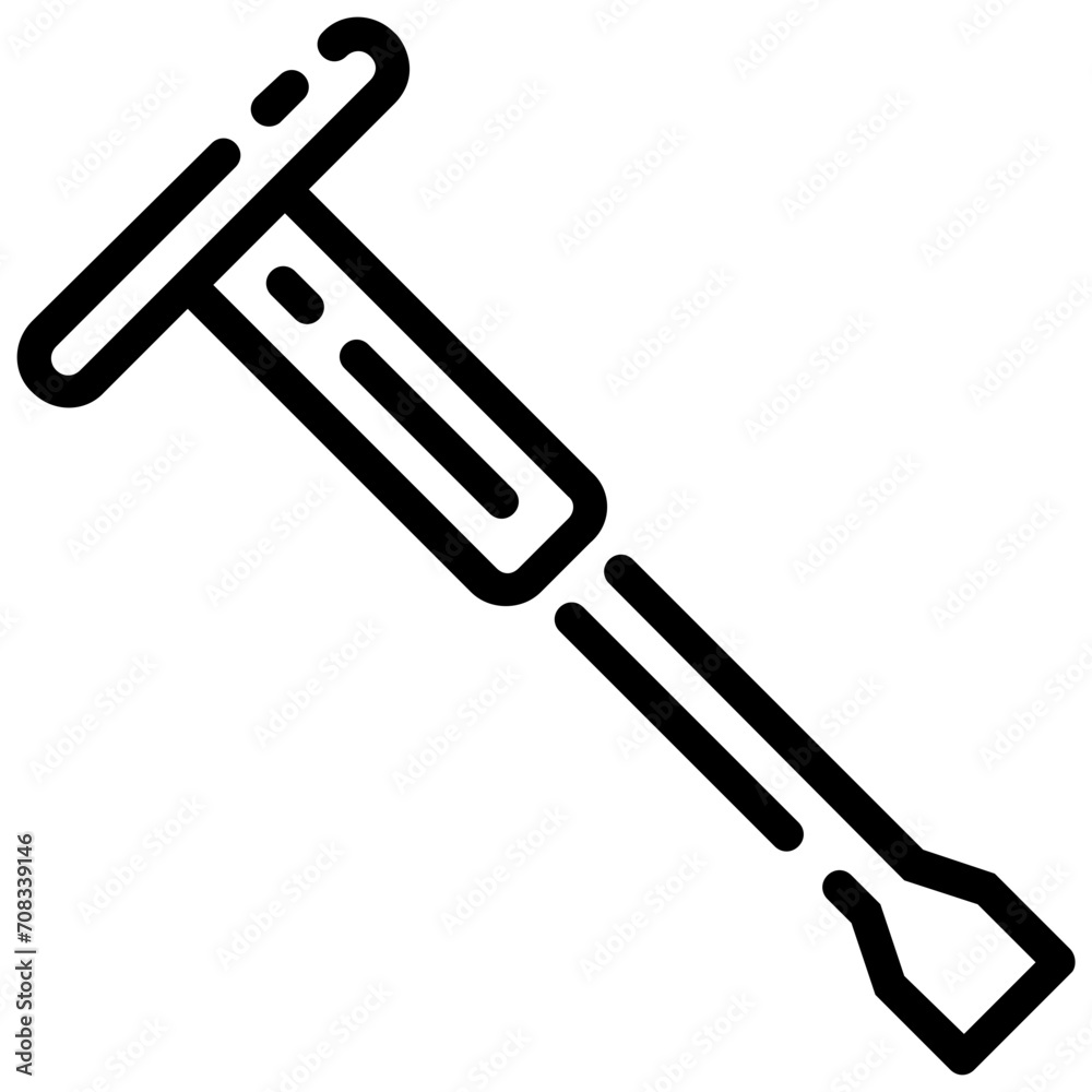 chisel outline vector icon