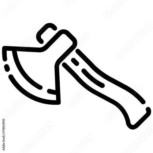 axe outline vector icon