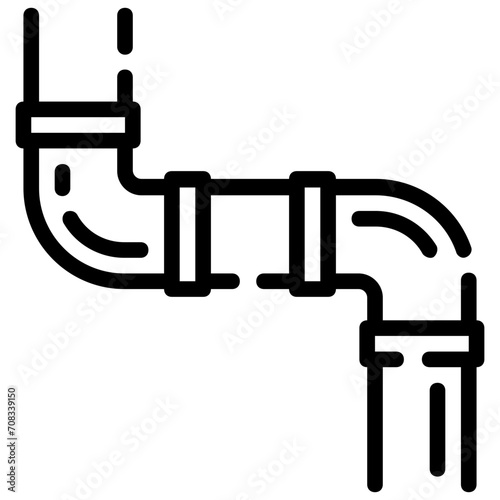 building tubes outline vector icon