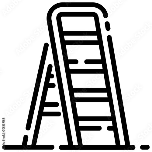ladder outline vector icon