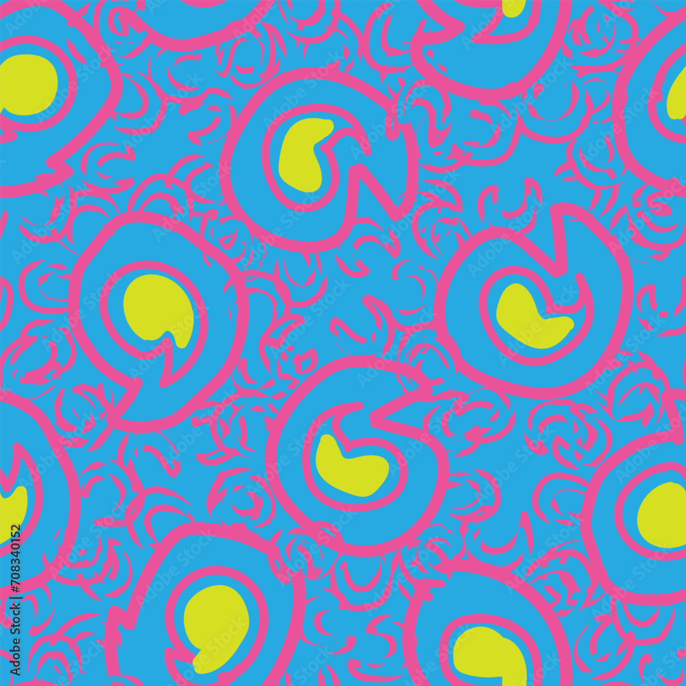 Colourful Paisley abstract Seamless Pattern Design
