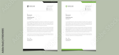 Simple clean elegant minimal creative unique company modern corporate professional abstract business letterhead design template.