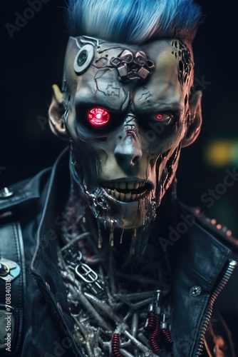 zombie cyber punk man