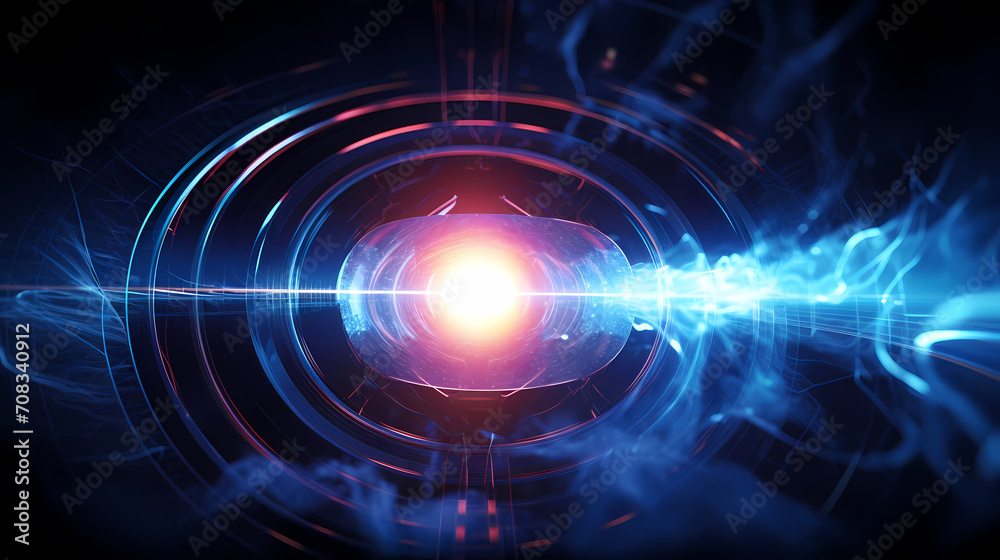 Obraz premium Modern digital abstract 3D background, can be used to describe network, process flow, digital storage, science, education etc.