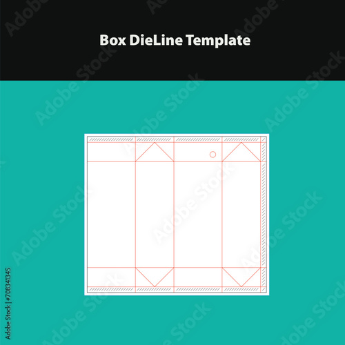 Milk box dieline template, vector design