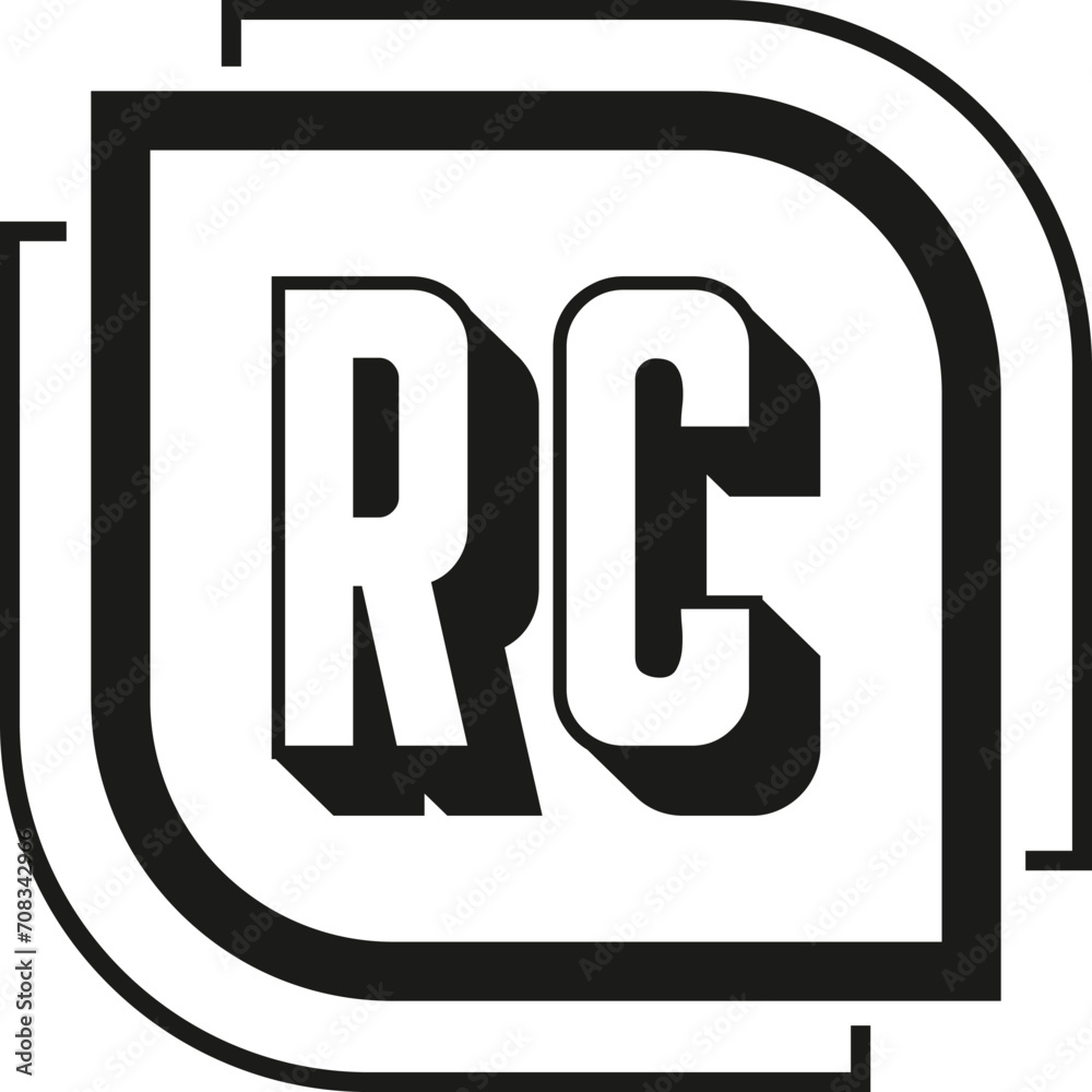 RC letter logo design on white background. RC logo. RC creative initials letter Monogram logo icon concept. RC letter design RC letter logo design on white background. RC logo. RC creative initials letter Monogram logo icon concept. RC letter design