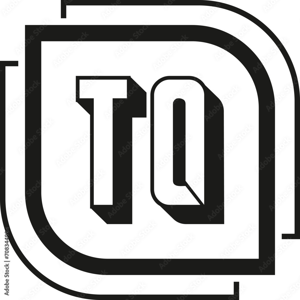 TQ letter logo design on white background. TQ logo. TQ creative initials letter Monogram logo icon concept. TQ letter design