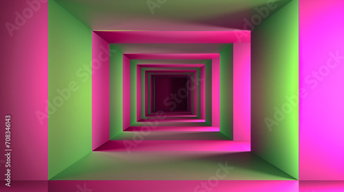 Fuchsia & neon green abstract background vector presentation design. PowerPoint and business background. 