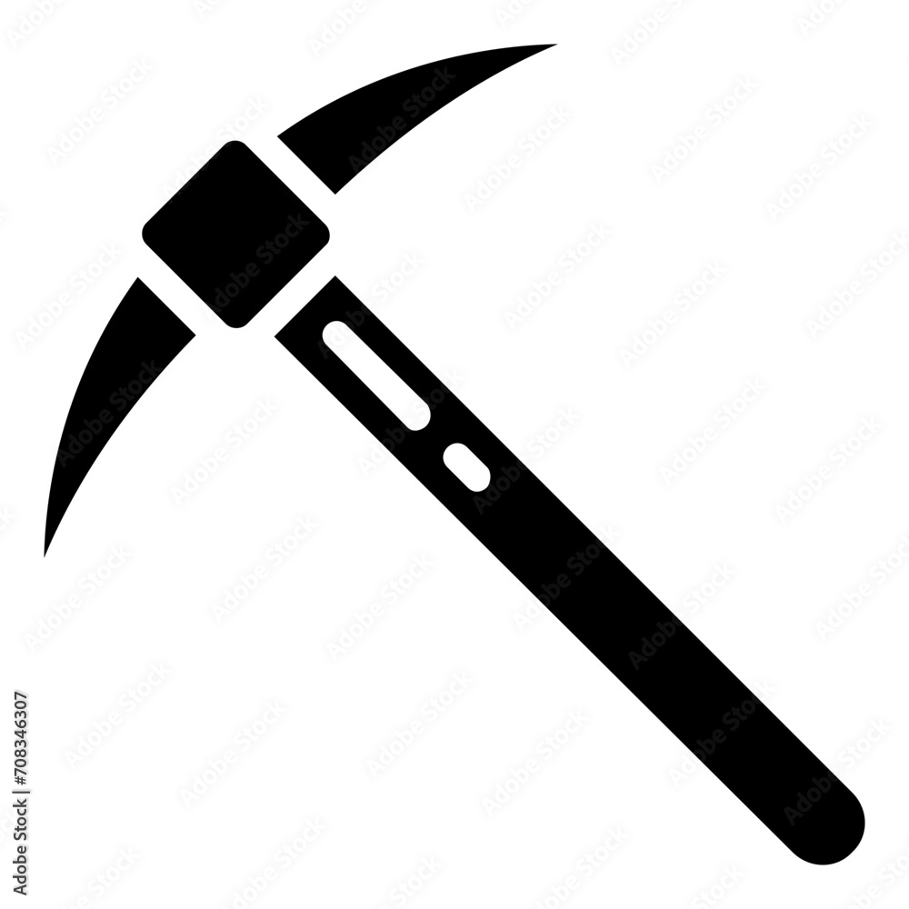 pickaxe solid vector icon