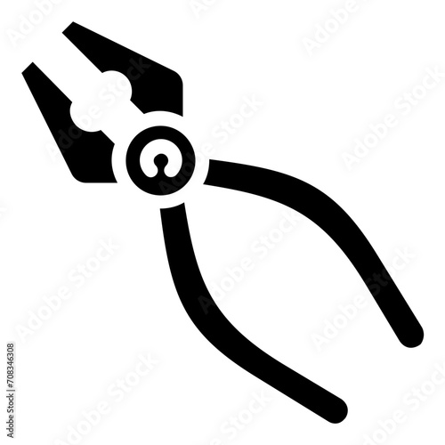 pliers solid vector icon