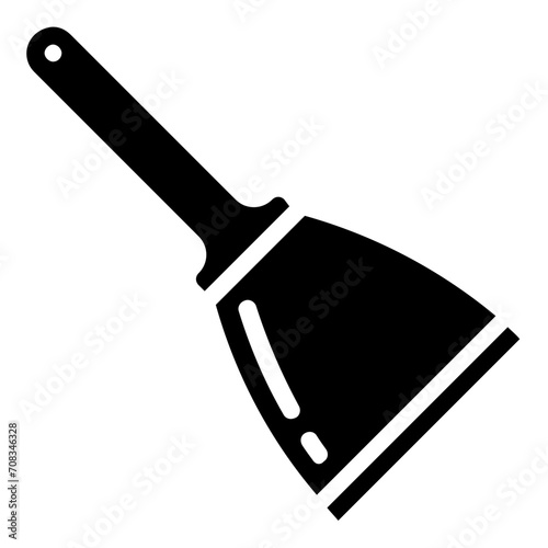 putty knife solid vector icon