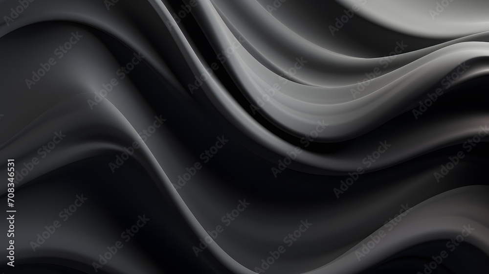A seamless abstract black texture background featuring elegant swirling curves in a wave pattern, set against a dark material background. A seamless abstract black texture background featuring elegant swirling curves in a wave pattern, set against a dark material background.