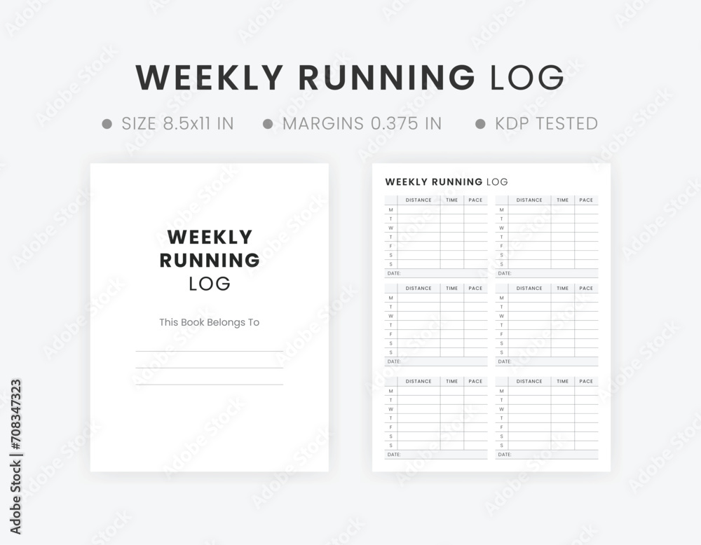 Weekly Running Log Printable Template, Editable Running Tracker, Fitness Goals, Walking Logbook Weekly Running Log Printable Template, Editable Running Tracker, Fitness Goals, Walking Logbook