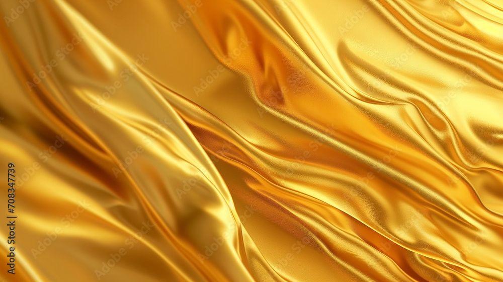 Gold satin or silk wavy abstract background with blank space for text. Gold satin or silk wavy abstract background with blank space for text.