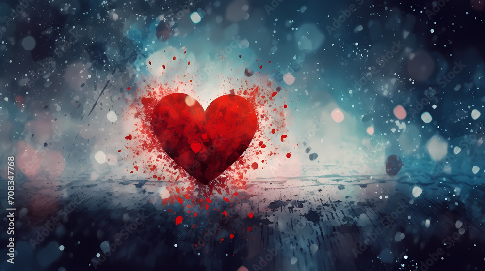 Vibrant Valentine's Day background with red hearts Vibrant Valentine's Day background with red hearts