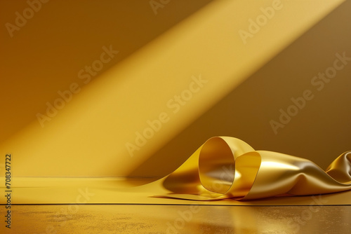 luxurious gold banner with blank space for advertising.