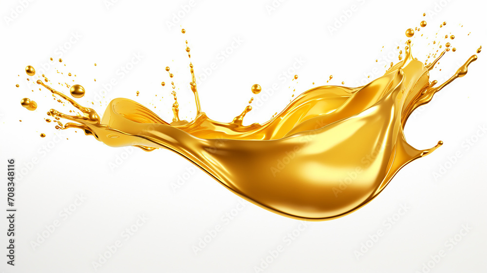 Fototapeta premium a splashes of gold. 3d illustration 3d render
