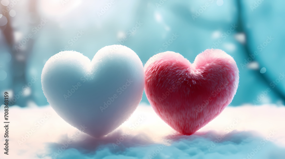 Obraz premium Vibrant Valentine's Day background with red hearts