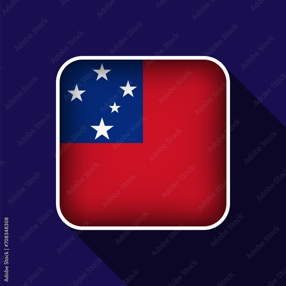 Flat Samoa Flag Background Vector Illustration Flat Samoa Flag Background Vector Illustration
