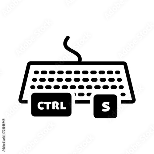 Vector solid black icon for Hotkeys