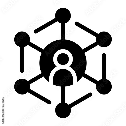 networking skills glyph icon photo