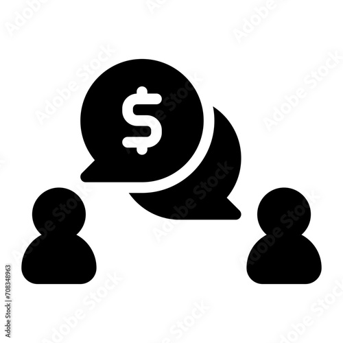 negotiation skills glyph icon