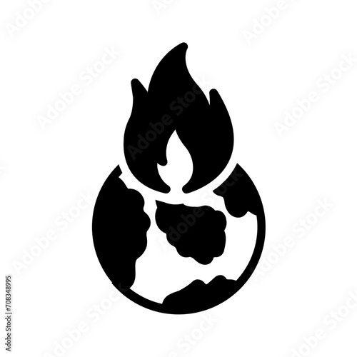 Vector solid black icon for Chaos photo