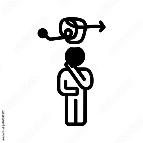 Vector solid black icon for Chaos