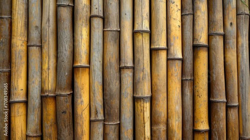 old brown tone green  bamboo plank fence texture for background  bamboo pattern texture background   