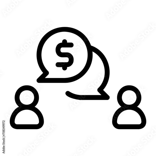 negotiation skills line icon