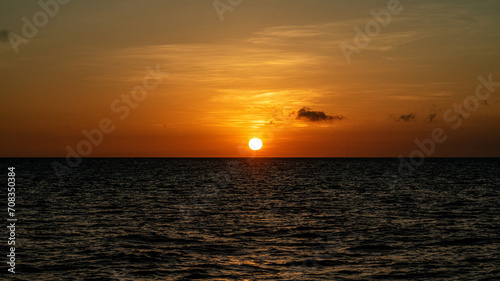 Sunset over the ocean Boracay Philippines