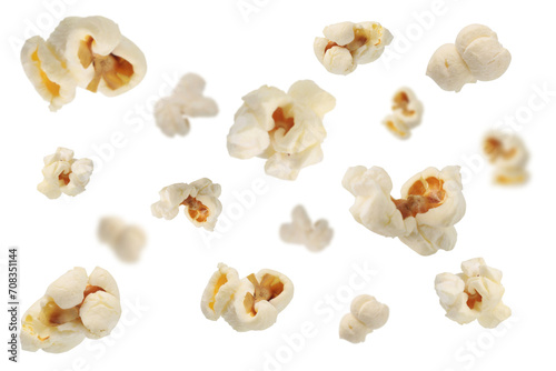 Flying popcorn on transparent background png